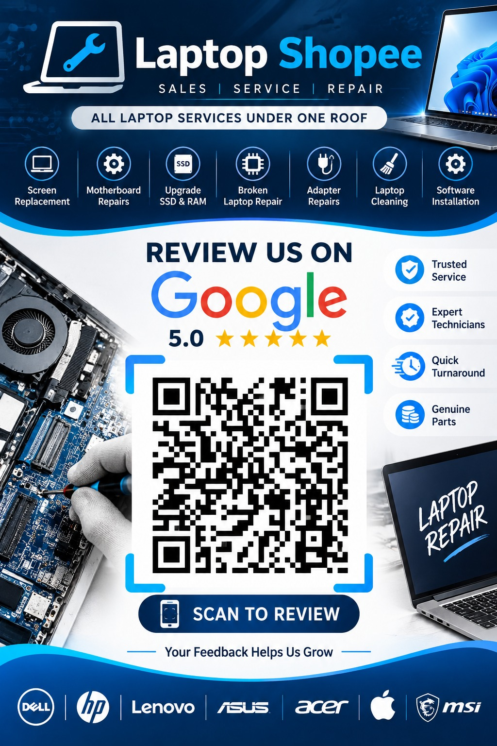 Digital Magic QR example for Laptop Shopee